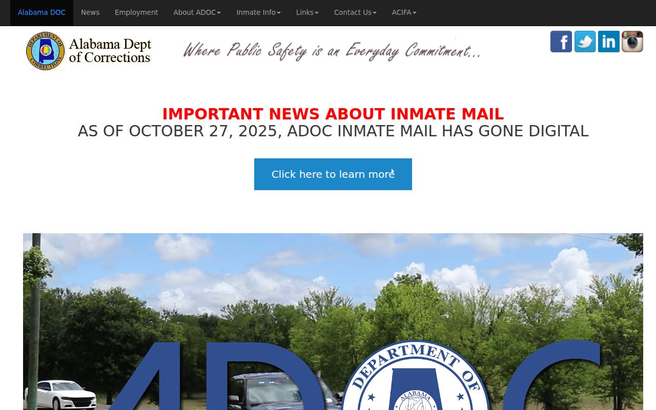 Butler County arrest records and Alabama Department of Corrections custody search