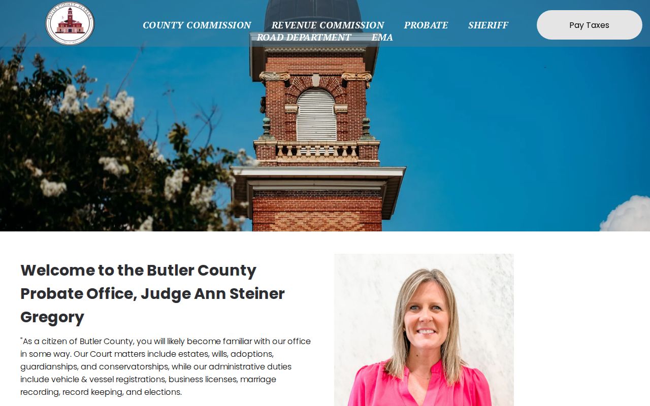 Butler County probate records official probate office page