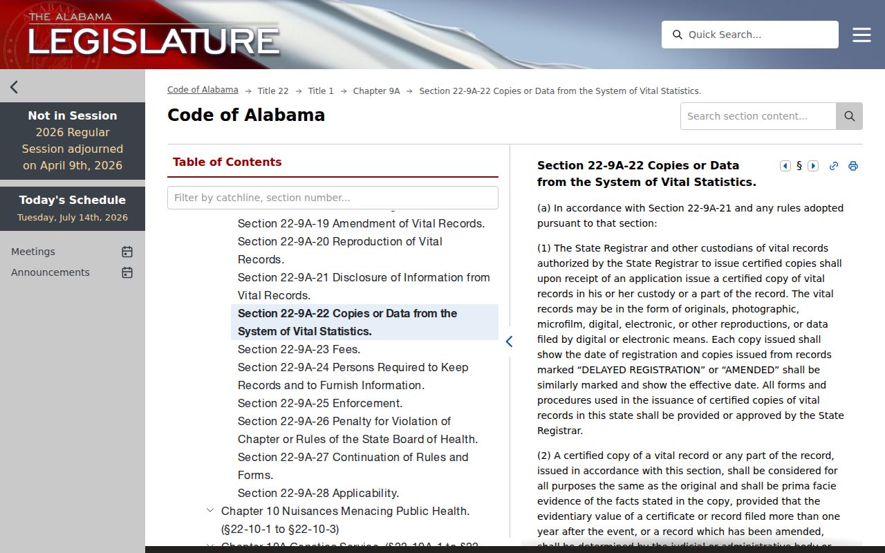 Butler County marriage and divorce records Alabama vital records statute
